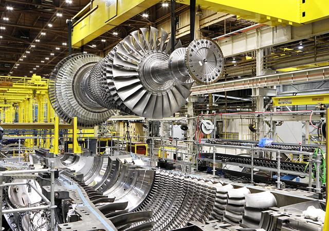 Rotor assembly of GE Vernova’s H-Class gas turbine (photo taken in Greenville, US).